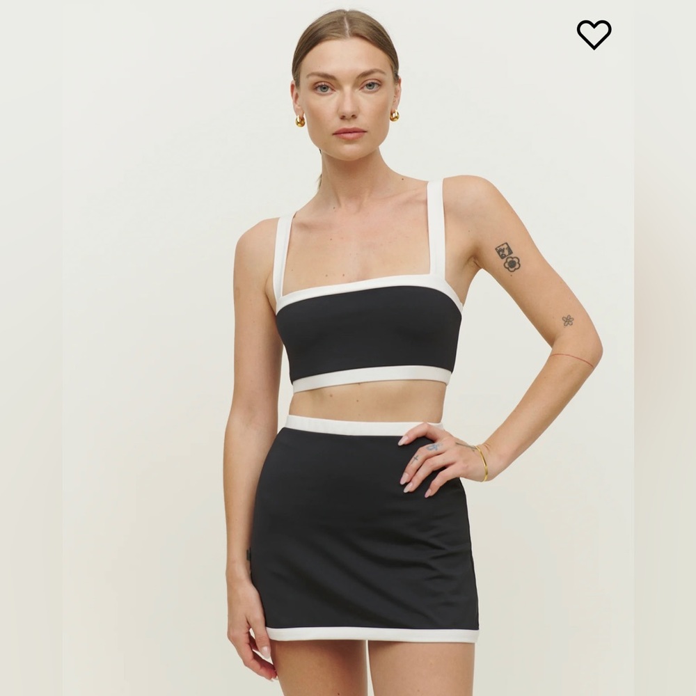 Reformation Adelina Ecomove Two Piece Set Black Size XS